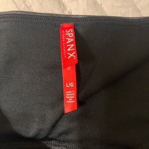 Spanx faux leather leggings large